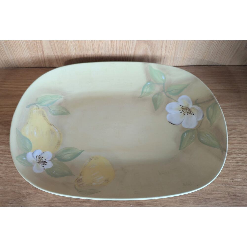 Pfaltzgraff Aurora Pattern  Platter -  13" Rectangular w/Pear & Blossoms